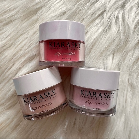 Kiara Sky Dip Powder Nail Color Bundle Rose BonBon Oh Dear! Totally Whipped - Picture 1 of 12